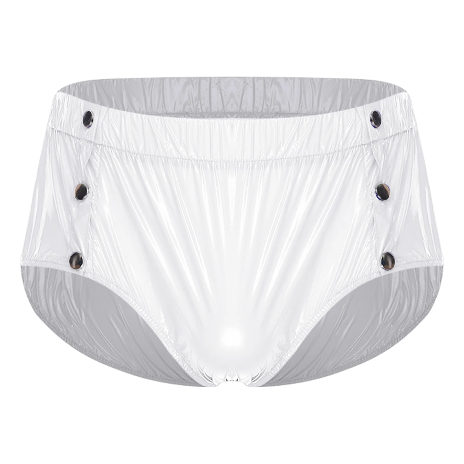 Mens Adaptive Underwear Waterproof Diaper Cover Front Pressing Buttons Anti-leak Briefs Bottoms for Elderly Special Needs