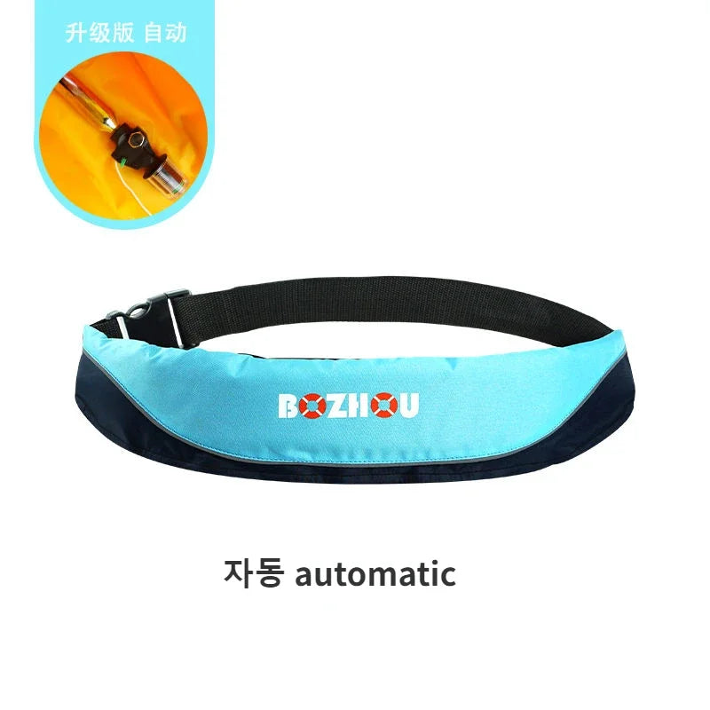 Fishing Life Jacket Manual Waist Belt Automatic Inflatable Buoyancy Portable Professional Fishing Adult Vest