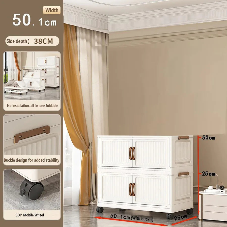 Home Bathroom Vanity Drawer Storage Cabinet Sundries Organizer for Bedroom Kitchen - Compact Utilitarian Furniture