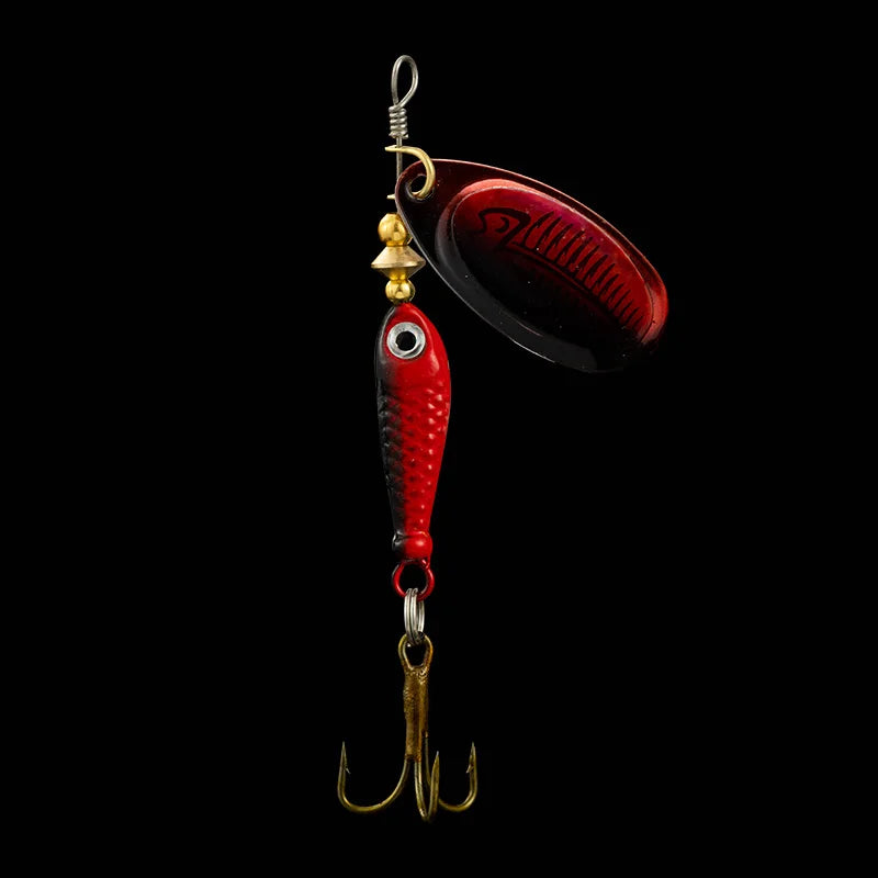 LUSHAZER Fishing spinner bait 9g spoon lure metal baits treble hook isca artificial fish wobbler feeder carp spinnerbait