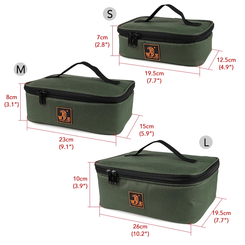 Fishing Tackle Bag Water-resistant Fishing Lure Reel Storage Bag Fishing Gear Accessories Carry Bag Case