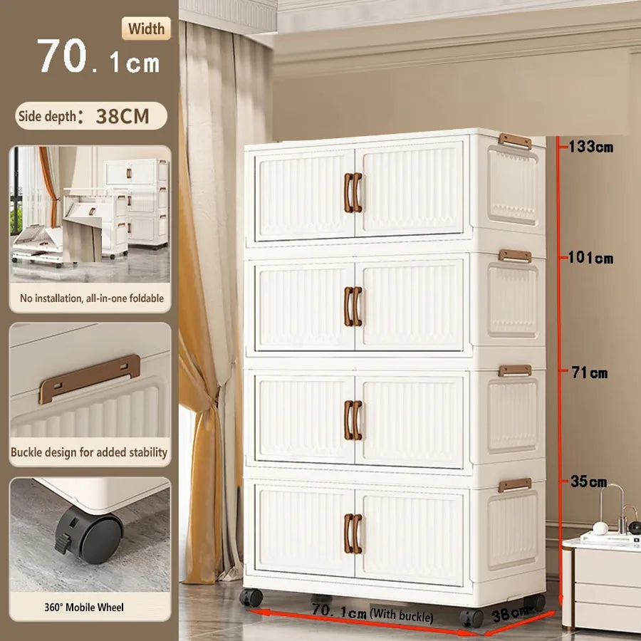 Home Bathroom Vanity Drawer Storage Cabinet Sundries Organizer for Bedroom Kitchen - Compact Utilitarian Furniture