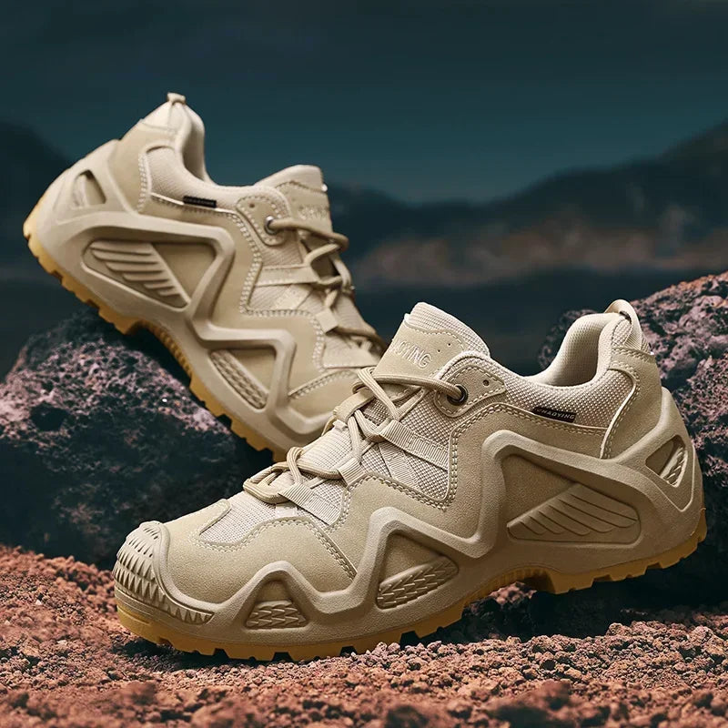 Outdoor Mens Hiking Shoes Combat Tactical Desert Boots Male Field Hunting Climbing Training Waterproof Sneakers Zapatillas Male