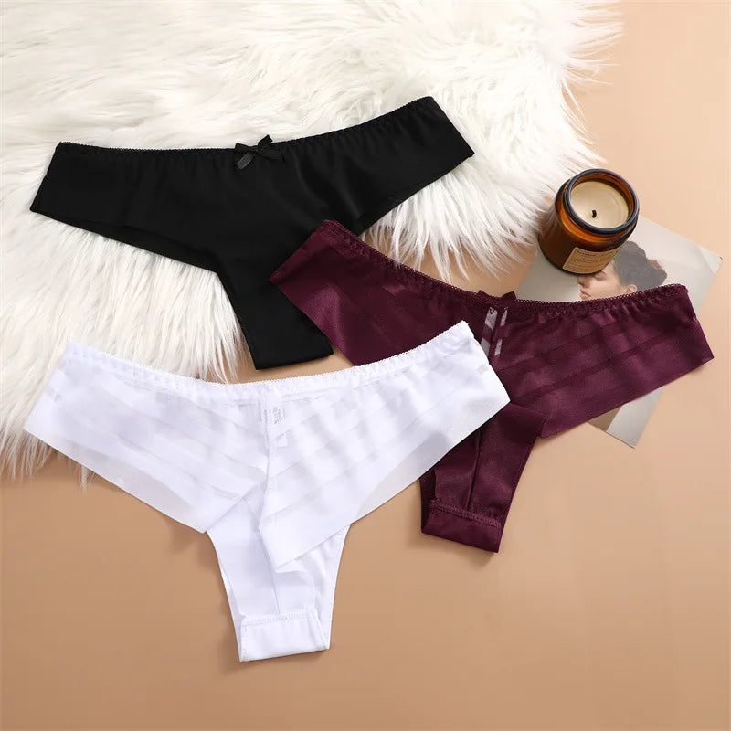 Soft Seamless Panties Women's Summer Comfortable Briefs Sexy Back Mesh Underwear Female XS-XL Underpants Stretchy Panties