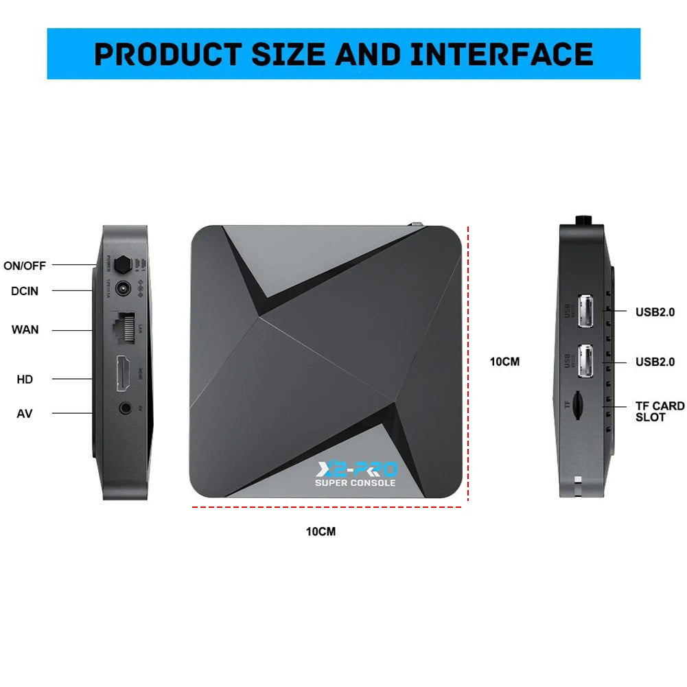 Video Game Console 65000+ Games Super Console 60+ Game Emulators 2.4G/5G BT 4.3 for DC/Arcade/MAME/Sega for Saturn