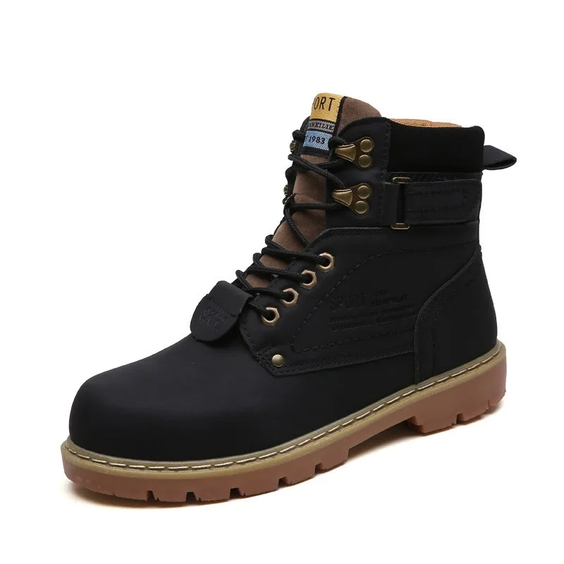 High Quality Boots for Men Classical Outdoor Casual Comfortable Walking Shoes High-top Non-slip Snow Boots Men Botas Para Hombre