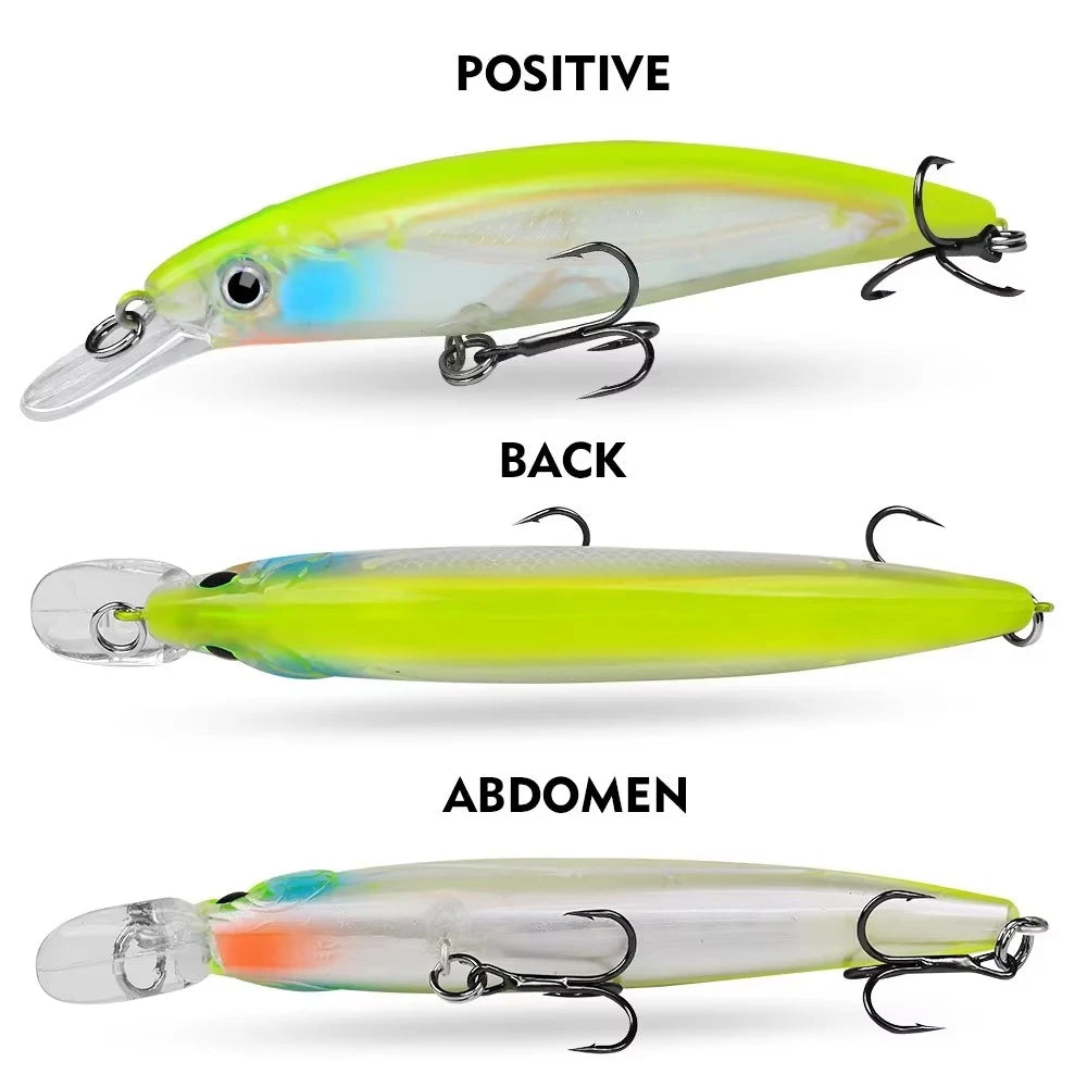 1pcs Bait Minnow 7g 14g 40g Luminous Bionic Fake Baits Plastic Hard Bait Fishing Bait Long Throw Floating Water Lure Swimbait