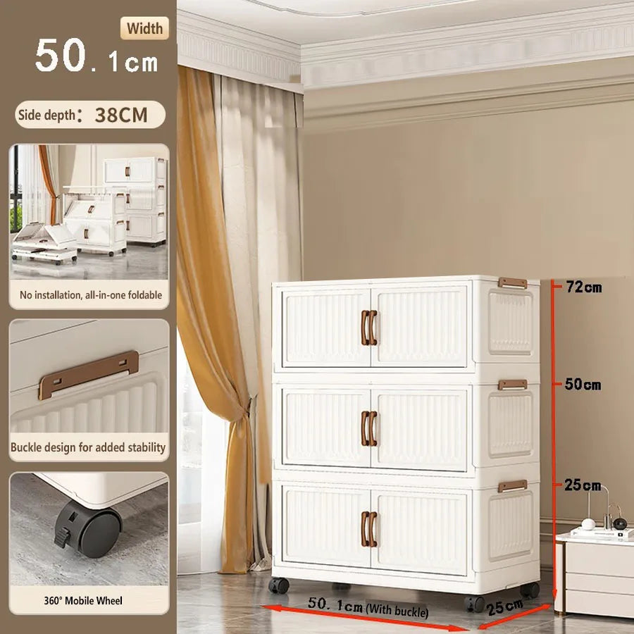 Home Bathroom Vanity Drawer Storage Cabinet Sundries Organizer for Bedroom Kitchen - Compact Utilitarian Furniture
