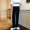 White Trousers For Men Baggy With Belt Wide Leg Elegant Spring Clothes Man Suits Pants Clothing Promotion Hot Fabric Summer 2025