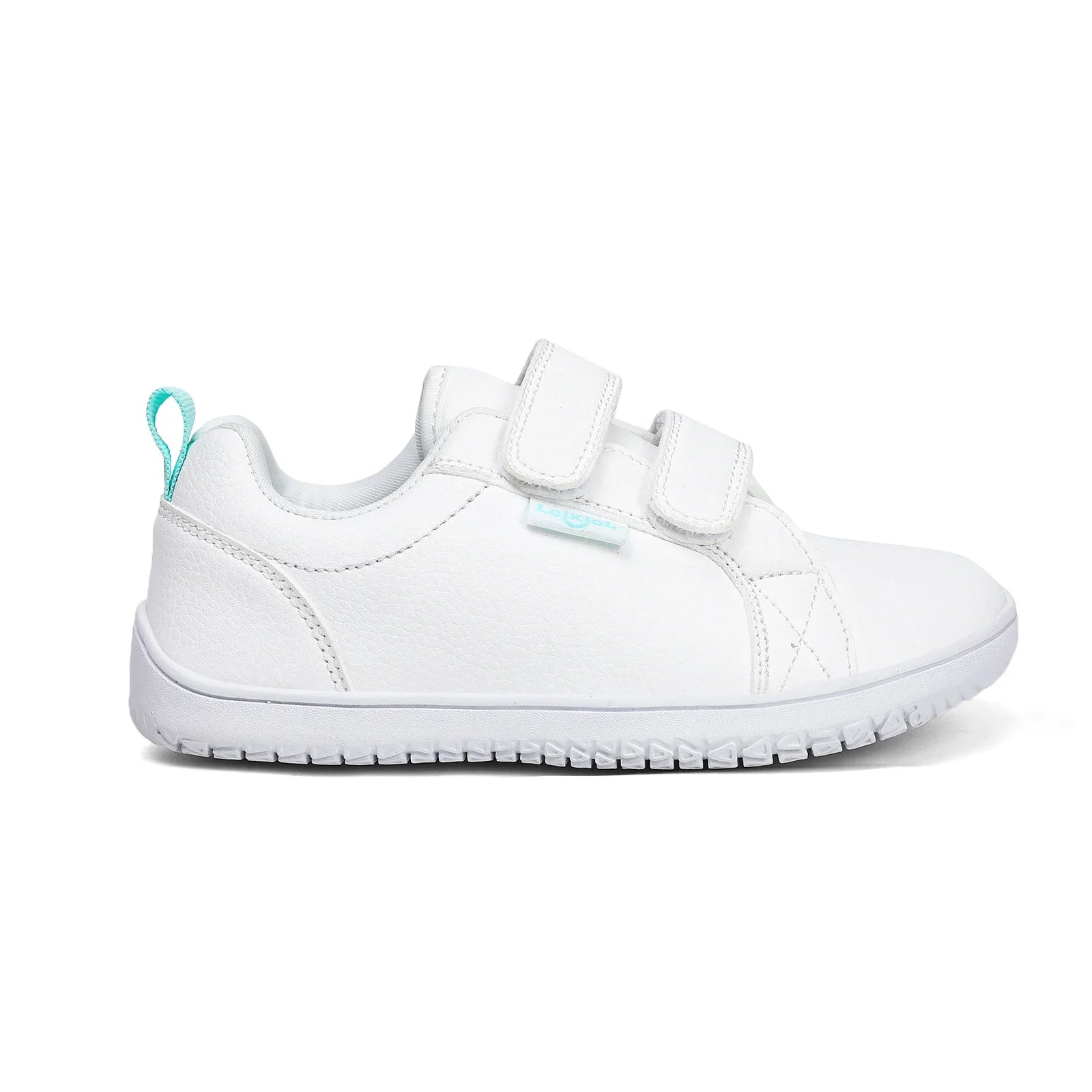 Kids Barefoot Shoes Boys Girls Wide Toe Minimalist Fashion Sneakers Lightweight Hook Loop Artificial Leather Walking Flats