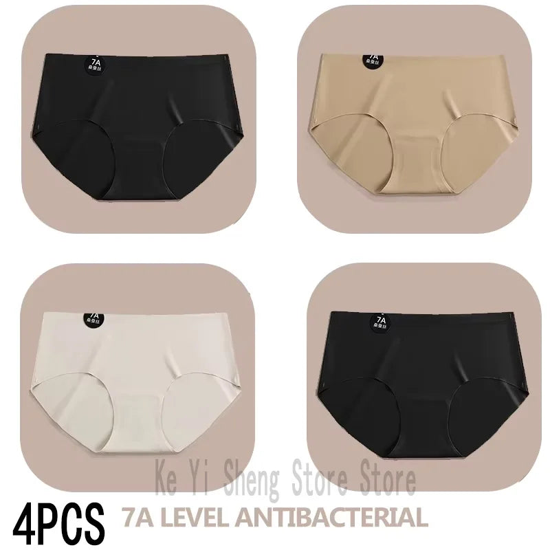 4PCS  Underwear, women's mid-waist, seamless fitness, yoga, sports, women's triangle pants, comfortable and sexy