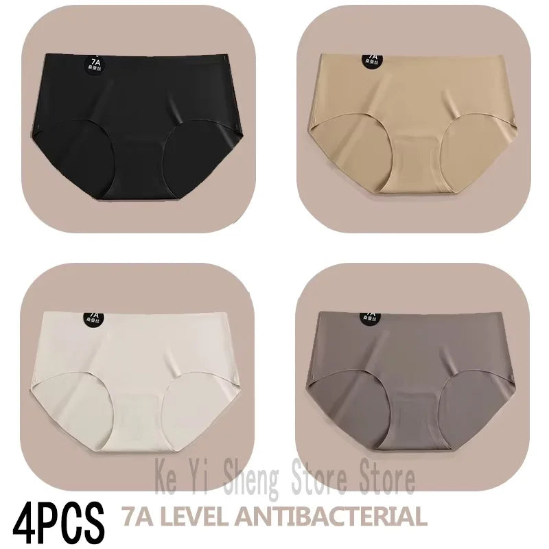 4PCS  Underwear, women's mid-waist, seamless fitness, yoga, sports, women's triangle pants, comfortable and sexy