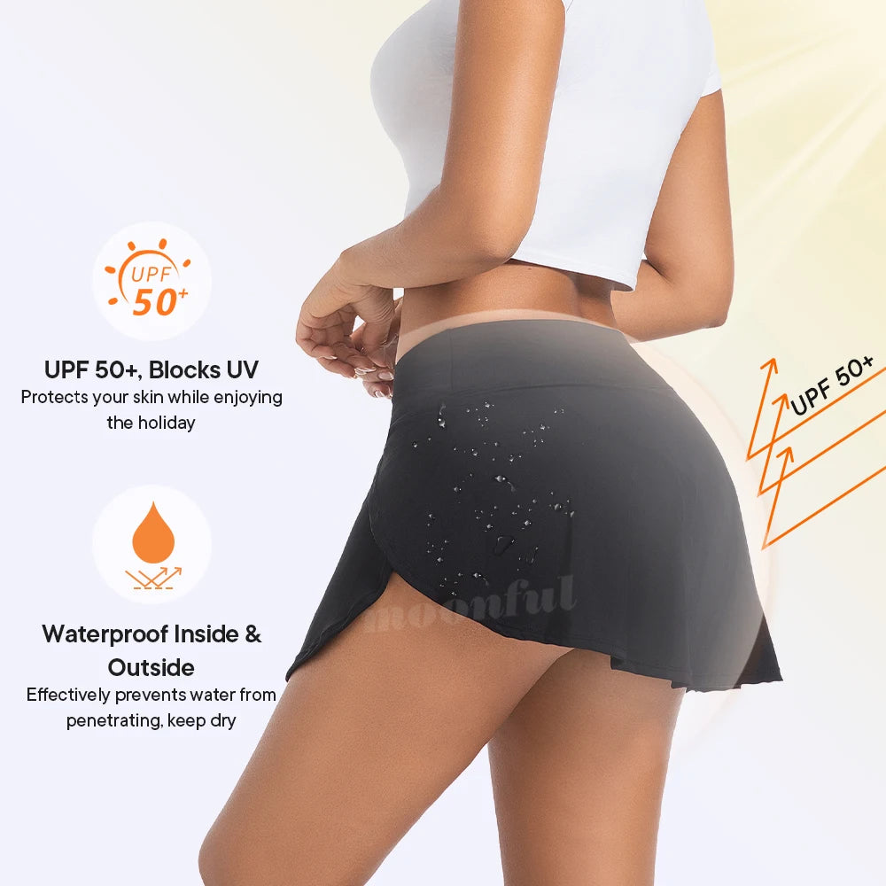 Menstrual Swimsuit for Pool Girl Menstruation Swimwear Panties Heavy Flow Women Recyclable Swimsuit Skirt Period Swim Bottom