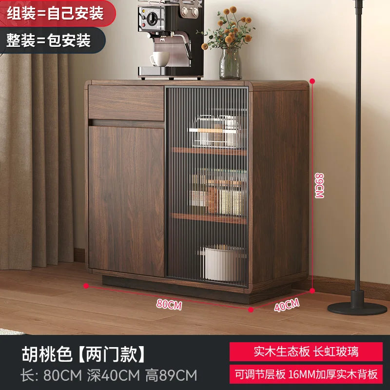 Wooden Vintage Display Cabinet Elegant Design Modern Glass Storage Cabinet Cute Drawer Woonkamer Kasten Living Room Furniture
