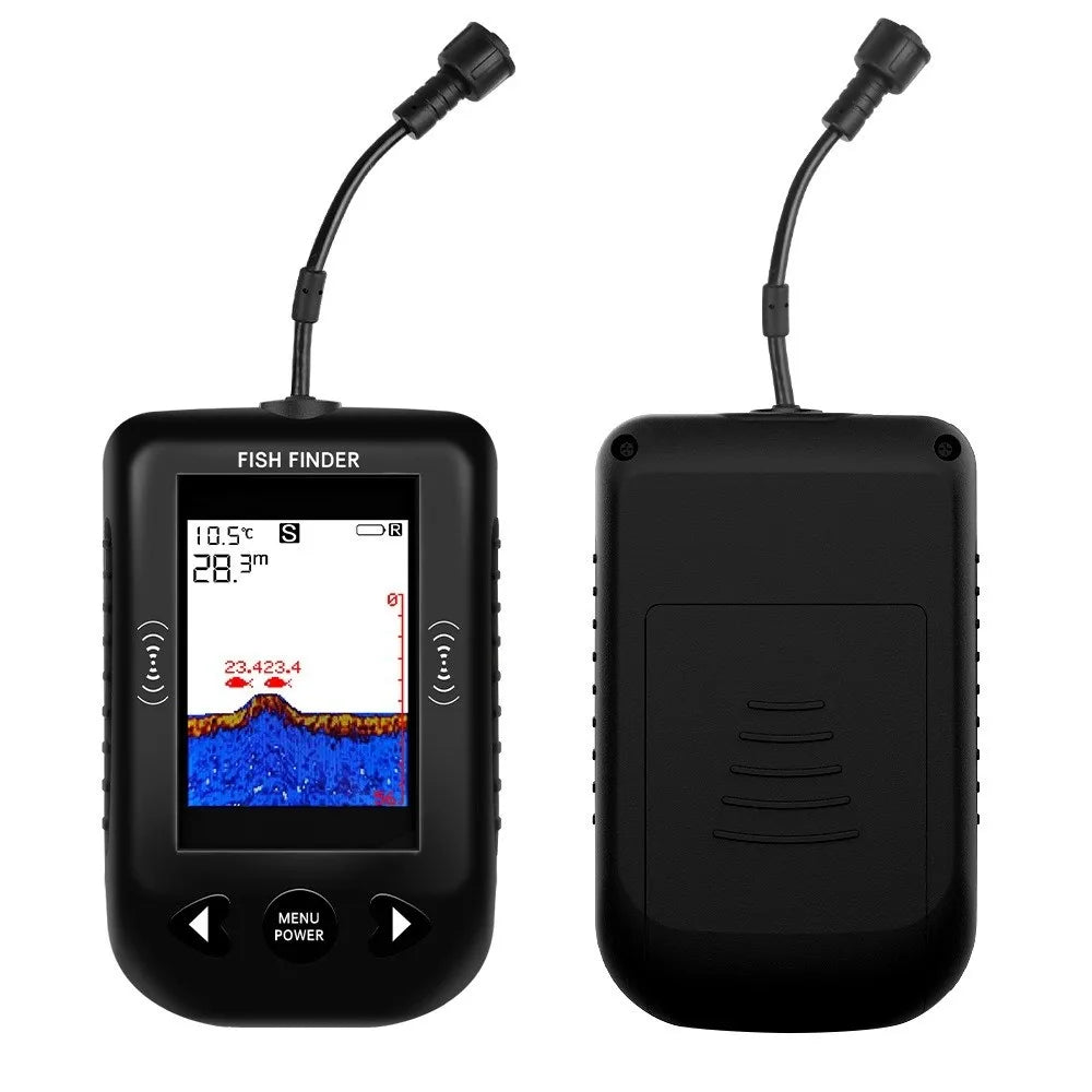 45 Degrees XF03 Fish Finders 100M Depth Wire Design Portable Sonar Finders LCD Display Waterproof Sonar Fish Finder Lake Fishing
