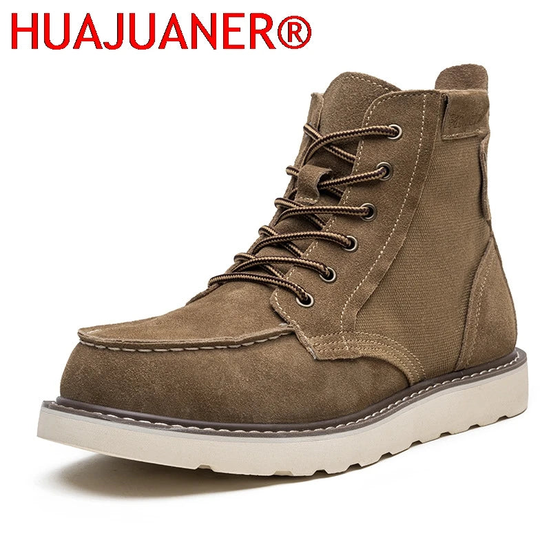 Outdoor Men Hiking Shoes Waterproof Tactical Leather Hunting Boots Desert Camping Sneakers Ankle Men Trekking Casual Shoes