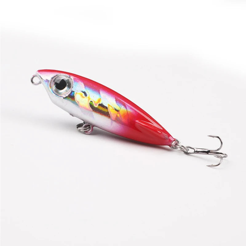 1 Pcs Top Water Pencil Fishing Lure 5cm 3.1g Floating Dog Walking Wobblers Tackle Artificial Hard Bait With  For Bass