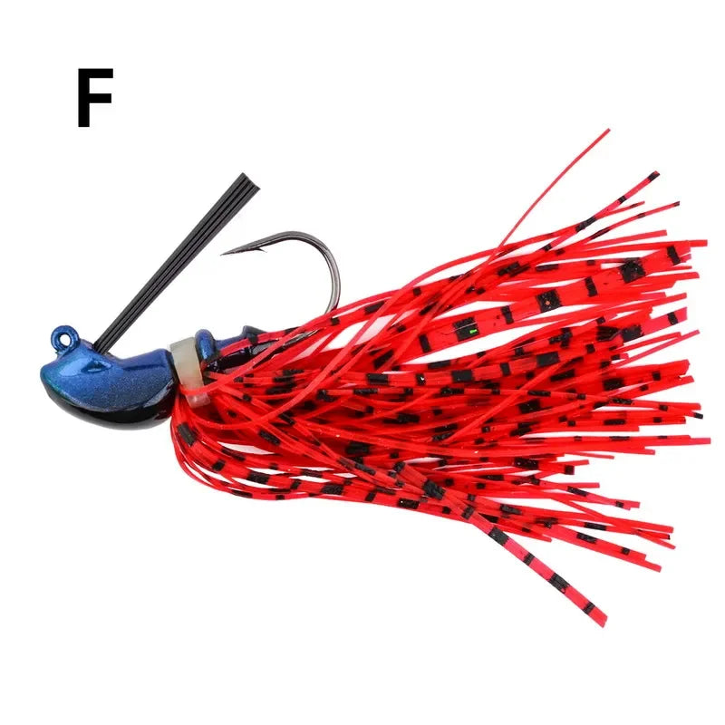 1PCS spinnerbait buzzbait Anti-barb fishing lures Black Large Mouth Bass Fish Beard Pike Rubber Jig Fishing Bait