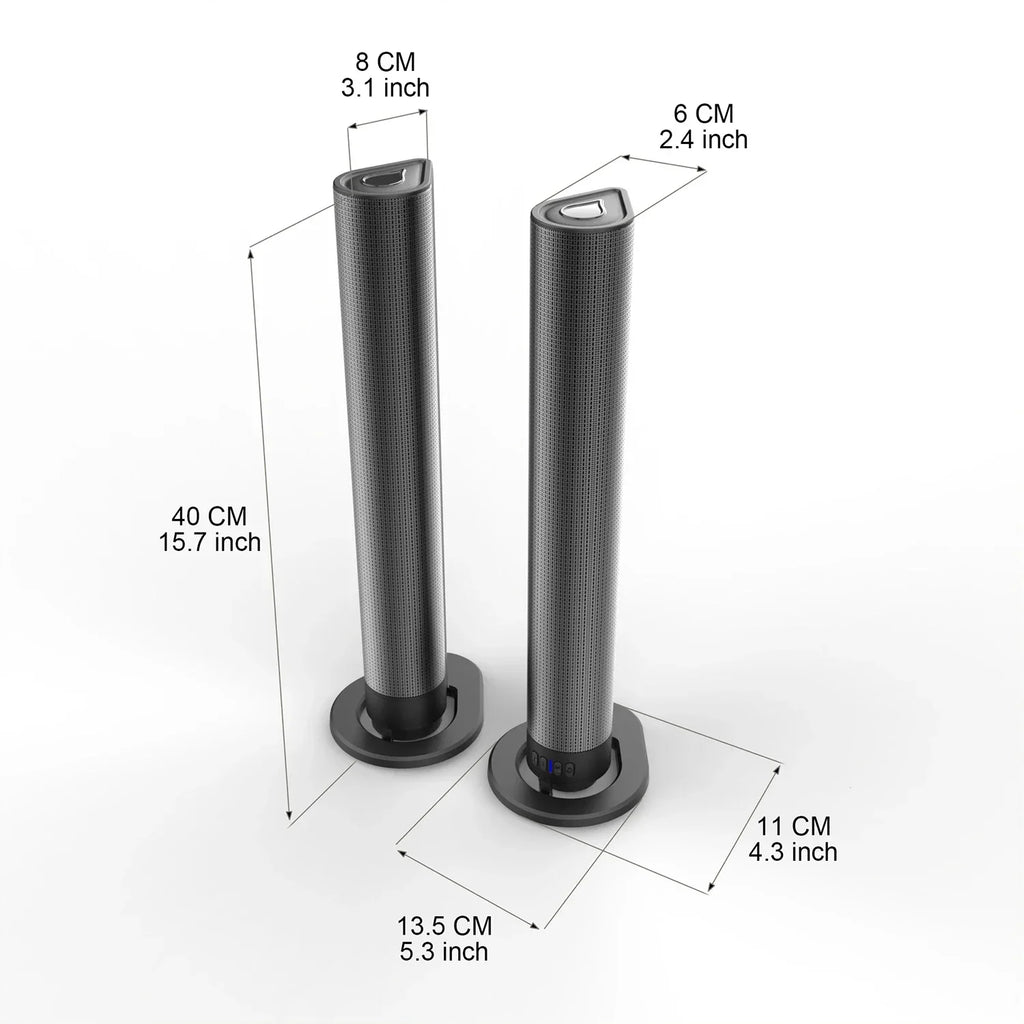 120W Home Theater Tower Speakers Multimedia HiFi Soundbar Wireless Bluetooth Speaker for TV Audio System