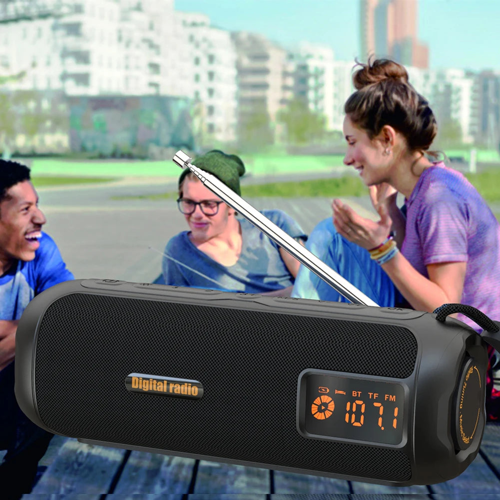 BT Speaker Portable Radio AM FM Radio Rechargeable Radio for Home Kitchen Outdoor