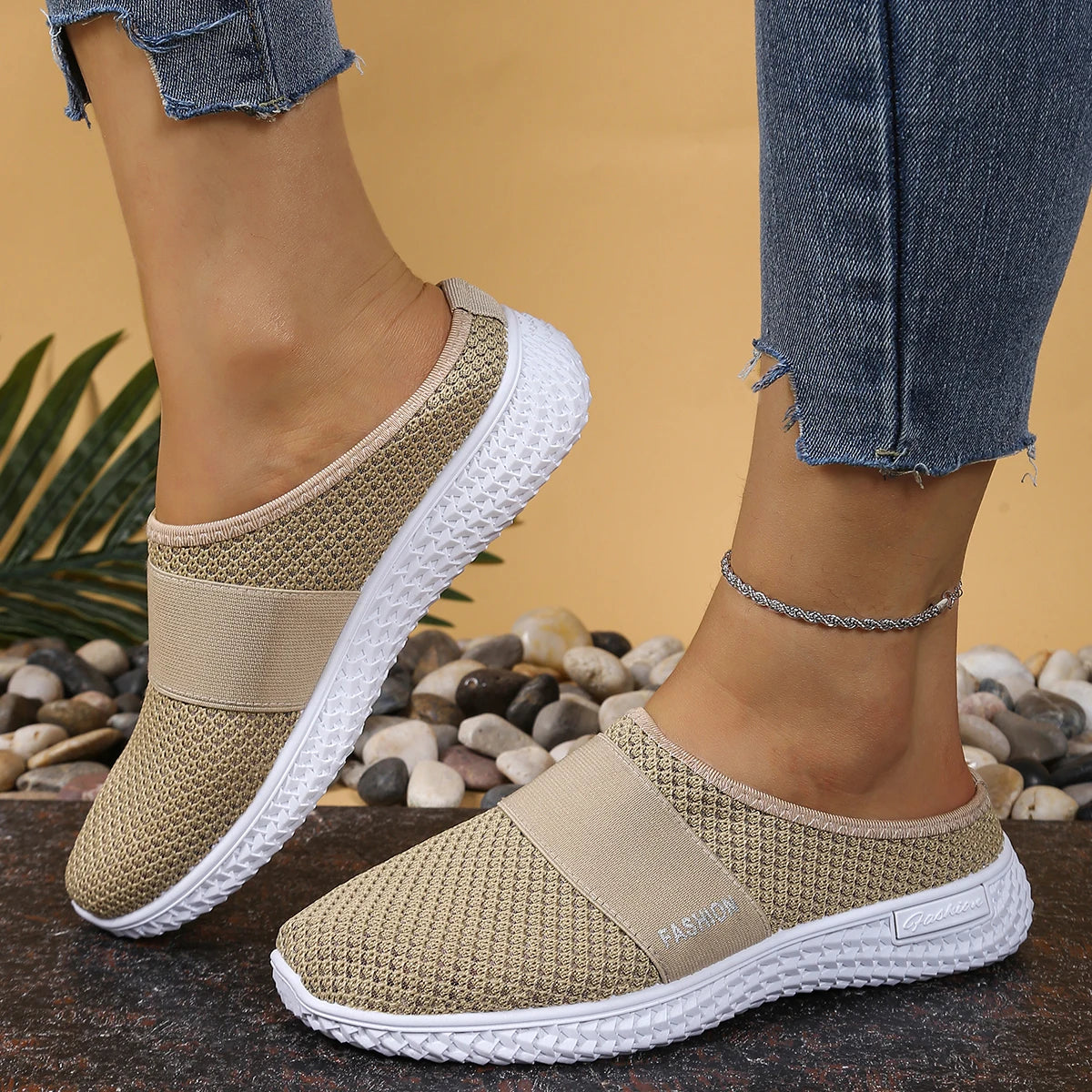 women's shoes Solid Color Mules, women's summer shoes free shippiing shoes Slippers for women Comfortable and breathable