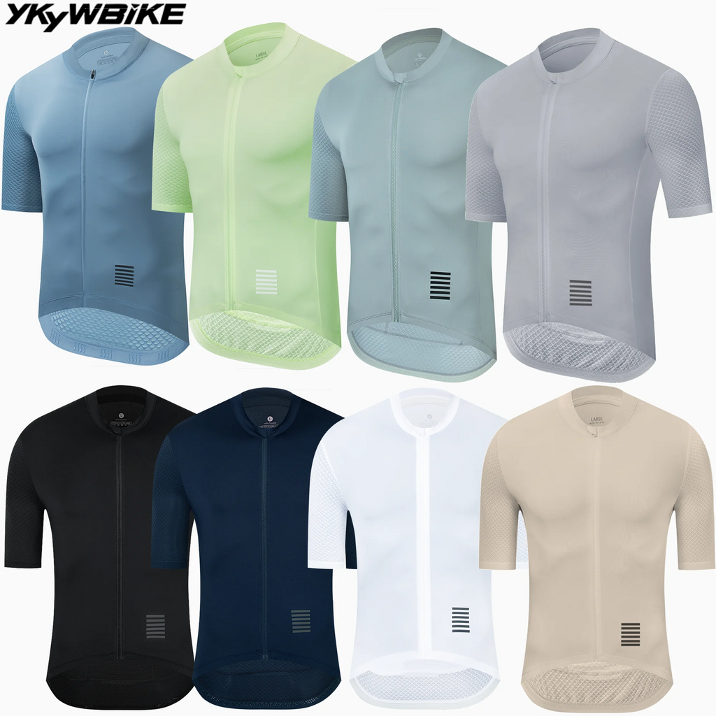 YKYWBIKE Men Cycling Jersey Short Sleeve Bicycle Clothing MTB Summer Maillot Bike Shirt Downhill Jersey High Quality  Pro Team
