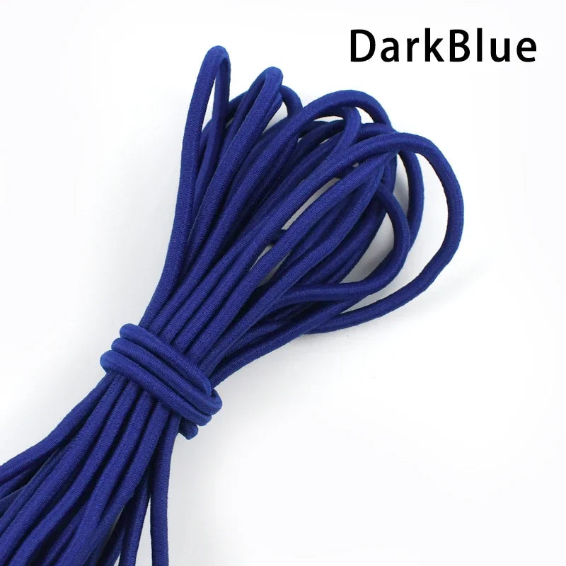 5/10Meters 4mm Elastic Bands for Hairband Sewing Stretch Rubber Tapes Rope Belt Spring String Cords DIY Clothes Accessories