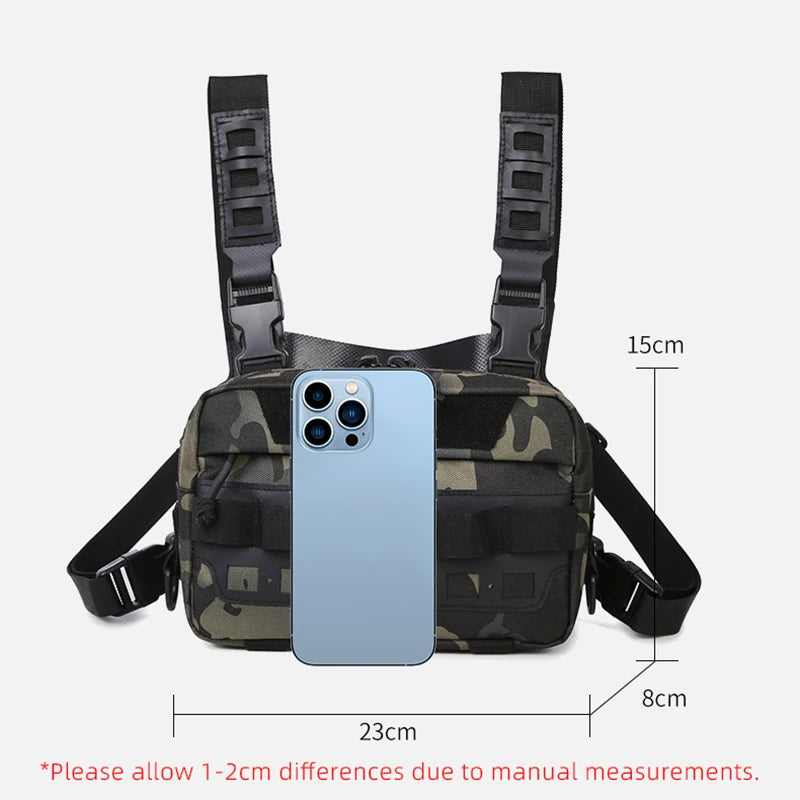 Fishing Vest Bag Men's Camo Fishing Lures Utility Tackle Chest Bags Waist Pack Outdoor Mountaineering Camping Hiking Hunting