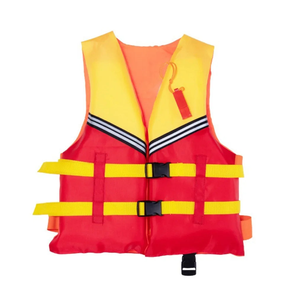 Universal Large Buoyancy Life Vest Jacket Portable with Whistle Marine Safety Vest Adjustable Straps Boating Vest Boating