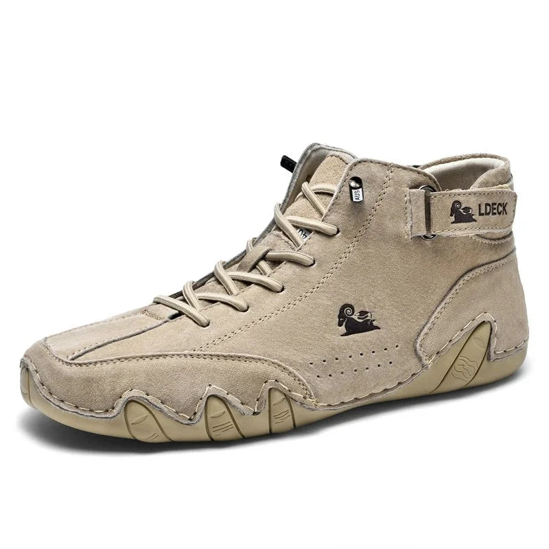 Men's Casual Bare Boots Luxurious Fashionable High Top Sports Shoes Trendy Loafers Waterproof Wear-resistant Motorcycle Shoes
