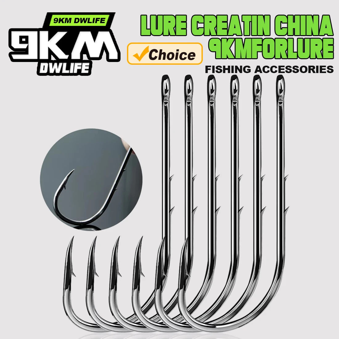9KM Baitholder Fishing Hooks Sea Barbed Fishing Lures Shank Beak Live Bait Holder Carp Fishing Jig Worm Hooks Accessories Tackle