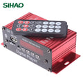 SIHAO G8 Car DC 12V 200W 4 Channel HiFi Audio Digital Stereo bluetooth AUX USB/TF/FM MP3 with Remote Control