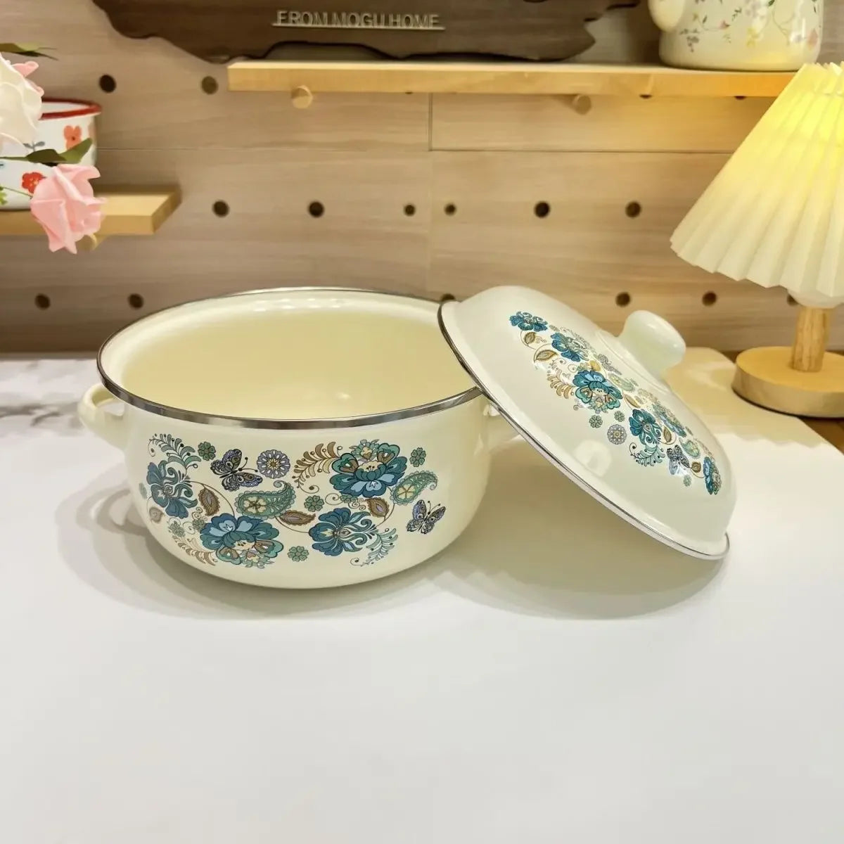Enameled Pots and Pans Baby Complementary Food Bowl Cooking Pasta Pot Fruit Salad Bowl Induction Cooker Gas Universal Hot Pots A