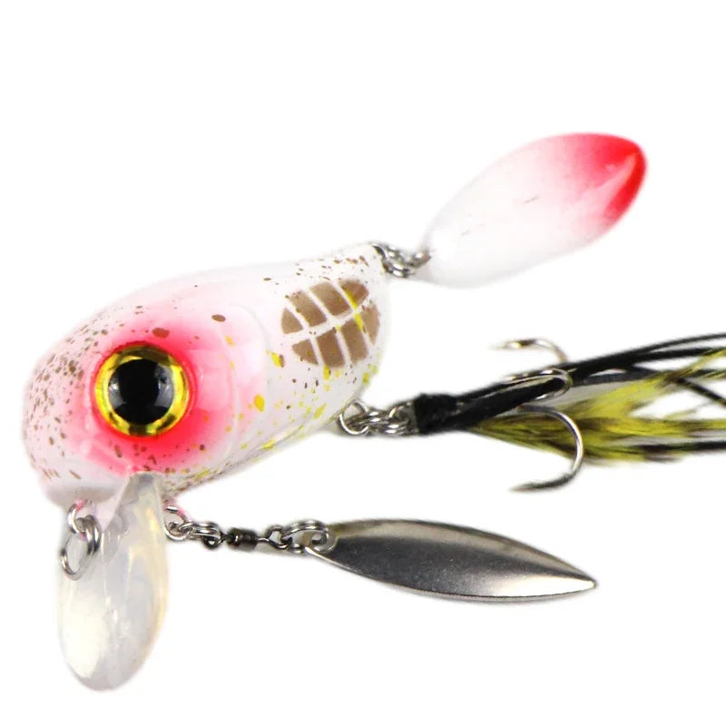 Crank Bait 8g 40mm Floating Minnow Fishing Lure Pesca Wobbler Rotating Sequins Stream Freshwater Bass Pike Trout Perch Hard Bait