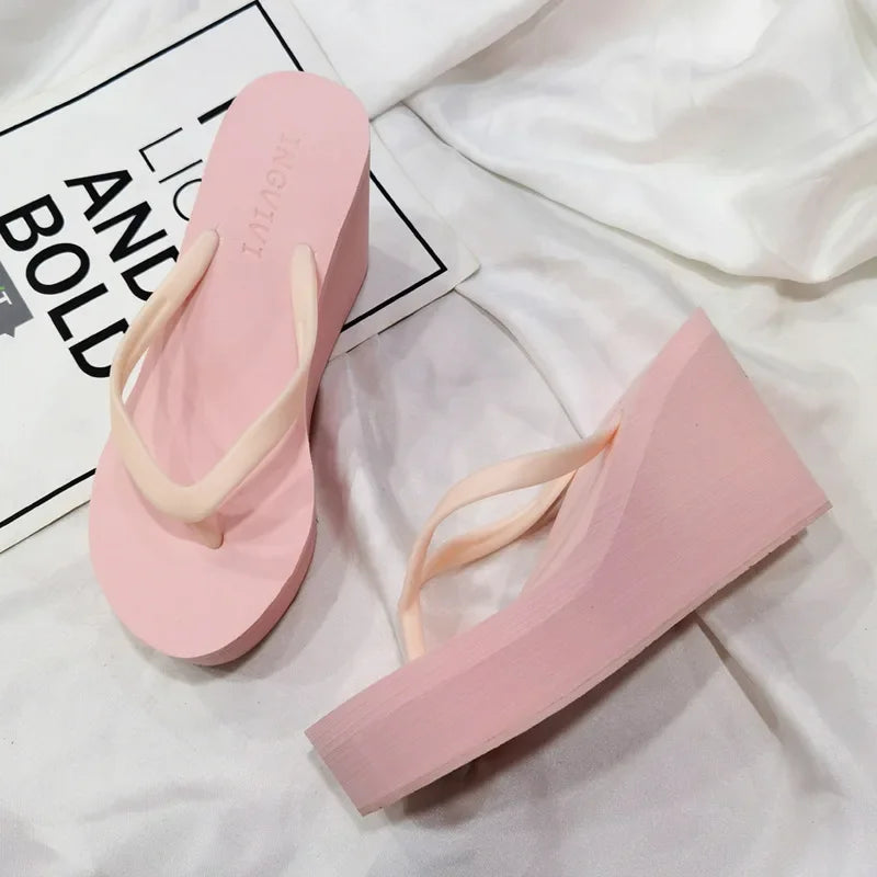 Womens Shoes Comfort Summer Women Wedge Platform Slippers Outdoor Sports Beach Flip Flops Opened Toe Casual Shoes