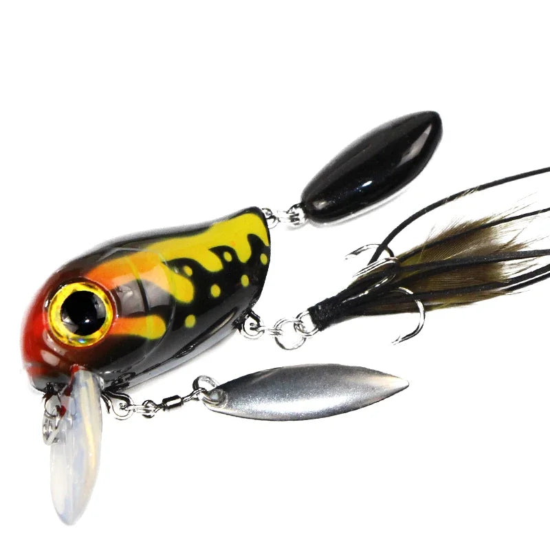 Crank Bait 8g 40mm Floating Minnow Fishing Lure Pesca Wobbler Rotating Sequins Stream Freshwater Bass Pike Trout Perch Hard Bait
