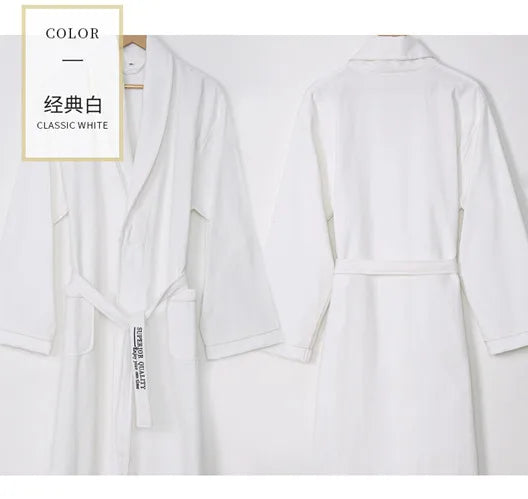 Women's Bathrobe Casual 100% Cotton Women Pajama Long Sleeve Autumn Winter Sleepwear Shower Robe Couple Home Wear Clothing