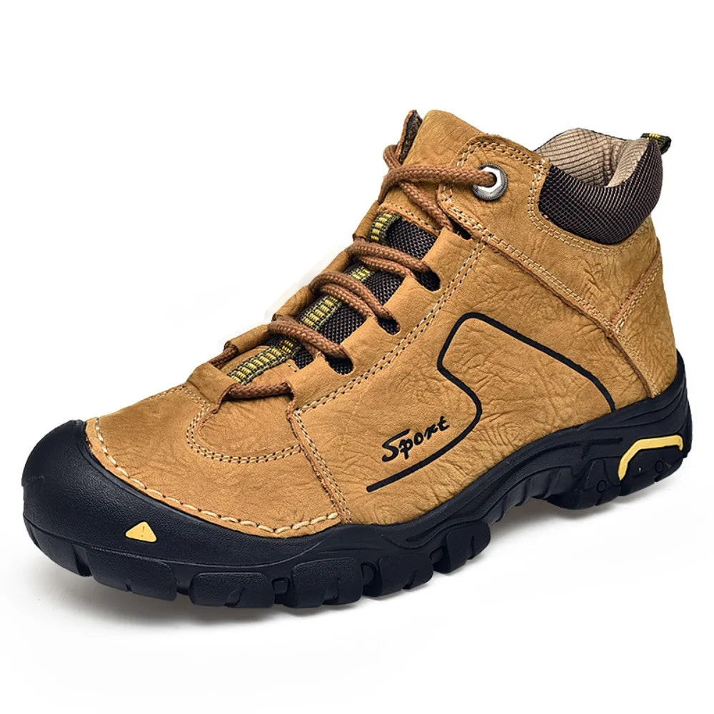 2026Men's Mid-Cut Outdoor Hiking Shoes Comfortable Wear-Resistant Rubber Outsole round Toe Work Boots Youth Spring Autumn Winter