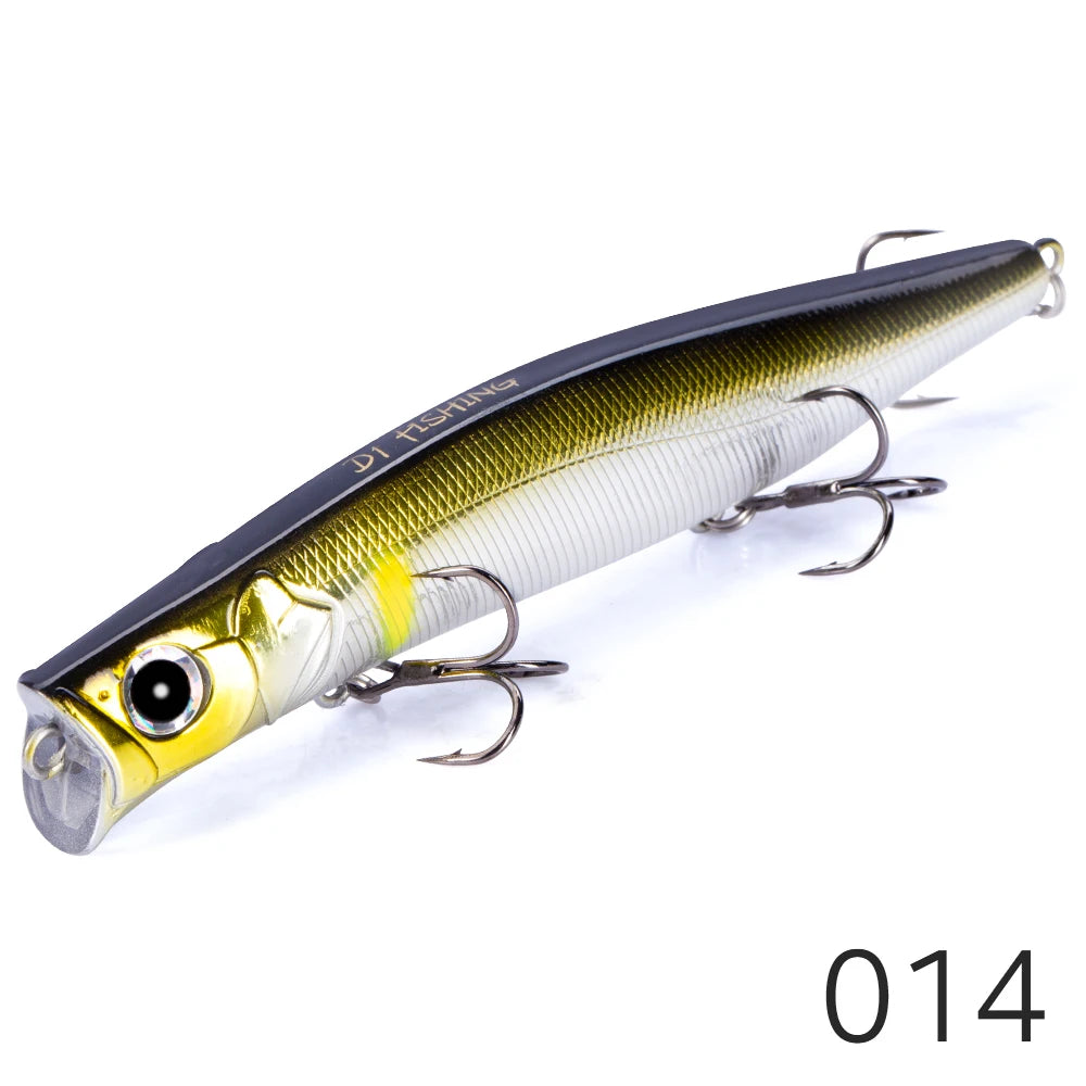 D1 Topwater Poppers Fishing Lures KAGELOU 124F/100F Surface Hard Baits Saltwater Wobblers Seabass Pike Pesca 2020 Fishing Tackle