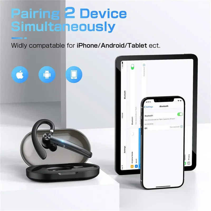 Wireless Headphones Bluetooth Headset With Microphone Earphones  Handsfree Noise Canceling Audifonos Talking Business Driving