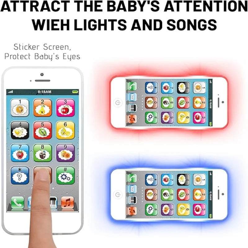Children Phone Baby Musical Early Educational Toys English Learning Cellphone for Children with Light Sound For kids phone toys