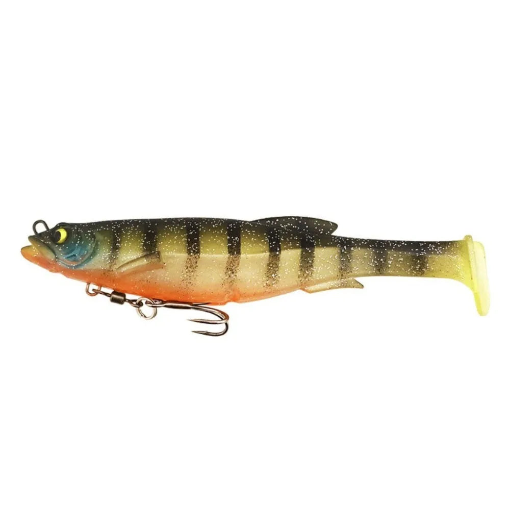 With Salwater Freshwater Hook Soft Fishing Lures 9cm/9g 12.5cm/21g 3D Eyes Artificial Swimbait T Tail Artificial Fish