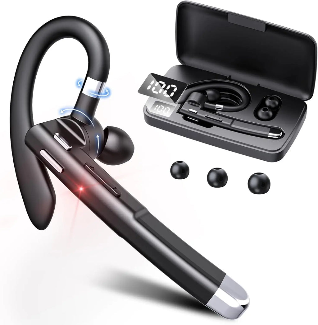 Wireless Earphones 6.1 - Stereo Headphones with Noise Canceling, HD Mic, and Handsfree Calling - Compatible with All Smartphones