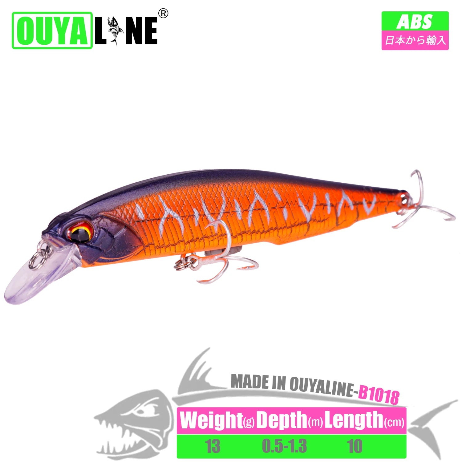 Fishing Lure Minnow Weights 13g 10cm Isca Artificial Depth 0.5-1.3m Bait Pesca Wobblers Pike Carp Fish Tackle Leurre Accessories