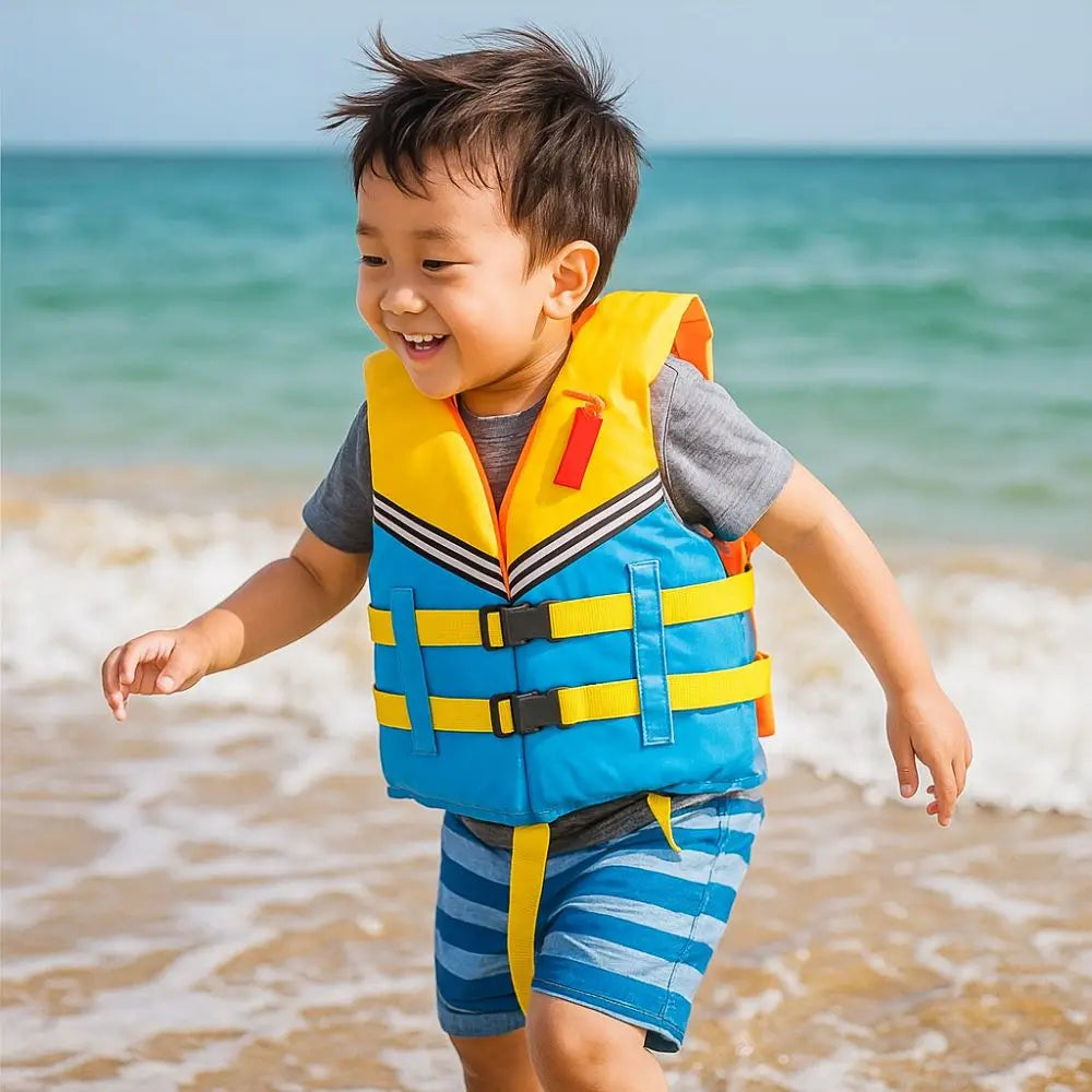 Universal Large Buoyancy Life Vest Jacket Portable with Whistle Marine Safety Vest Adjustable Straps Boating Vest Boating