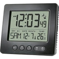 AT63-Digital Radio Alarm Clock Featuring Thermometer, 5-Minute Function, 2 Alarm Time Settings, Radio-Controlled Clock