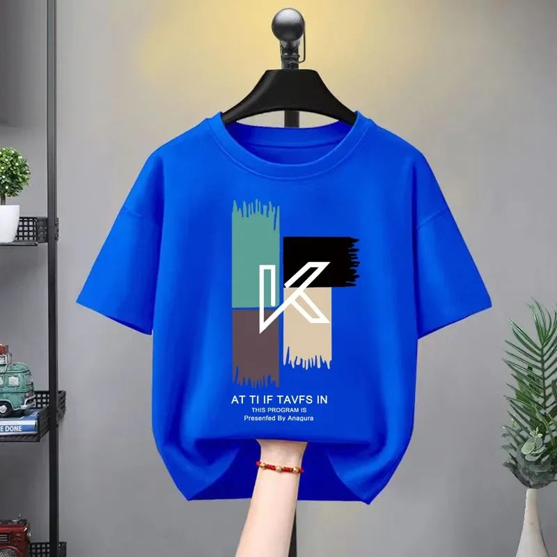Boys Girls 100% Cotton T-shirt Summer Wear Baby Sports Cartoon Tees Trendy Printing  T Thin Soft Crew Children's Clothes New