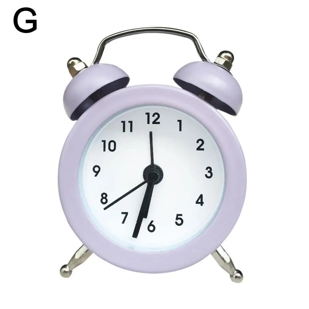 Retro Loud Alarm Clock Double Bell Mechanical Key Wound Silent Decor Clocks Home Bedside Pointer Night Light Clock Clock Al L8S2