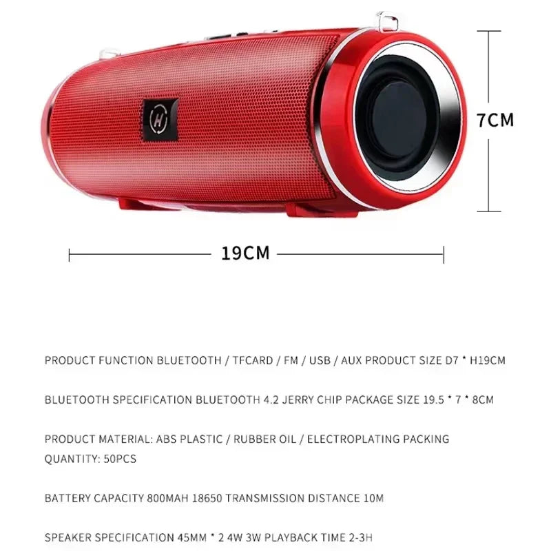 Caixa De Som  Portable Wireless Speaker Bluetooth 200W High Power Outdoor Audio 3D Stereo Surround TWS FM Voice RHDE Promotion