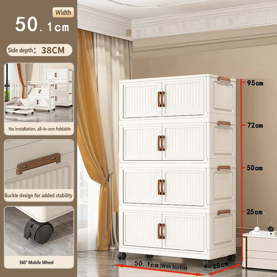 Home Bathroom Vanity Drawer Storage Cabinet Sundries Organizer for Bedroom Kitchen - Compact Utilitarian Furniture